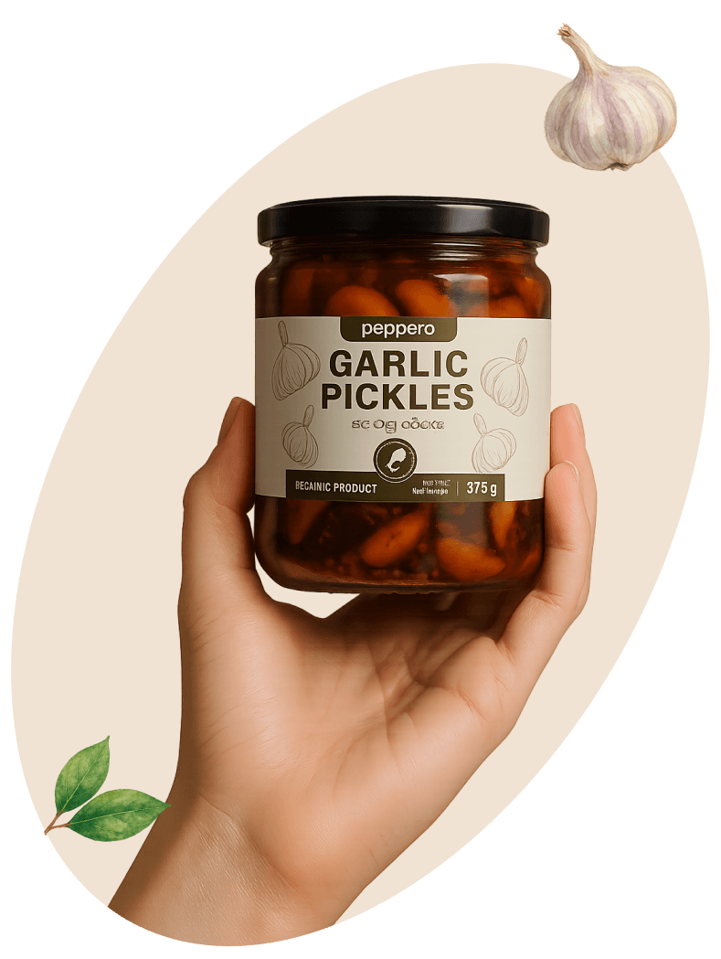 Peppero Garlic Pickles Jar
